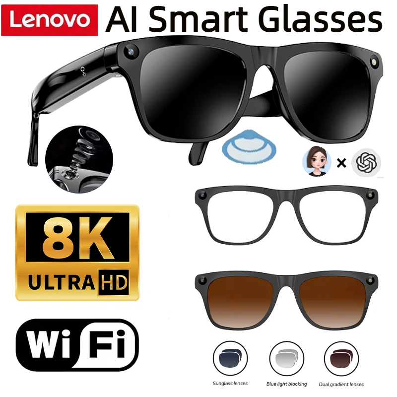Lenovo 32G Memory 800W 4K Came - Smart Glasses Lens review and price
