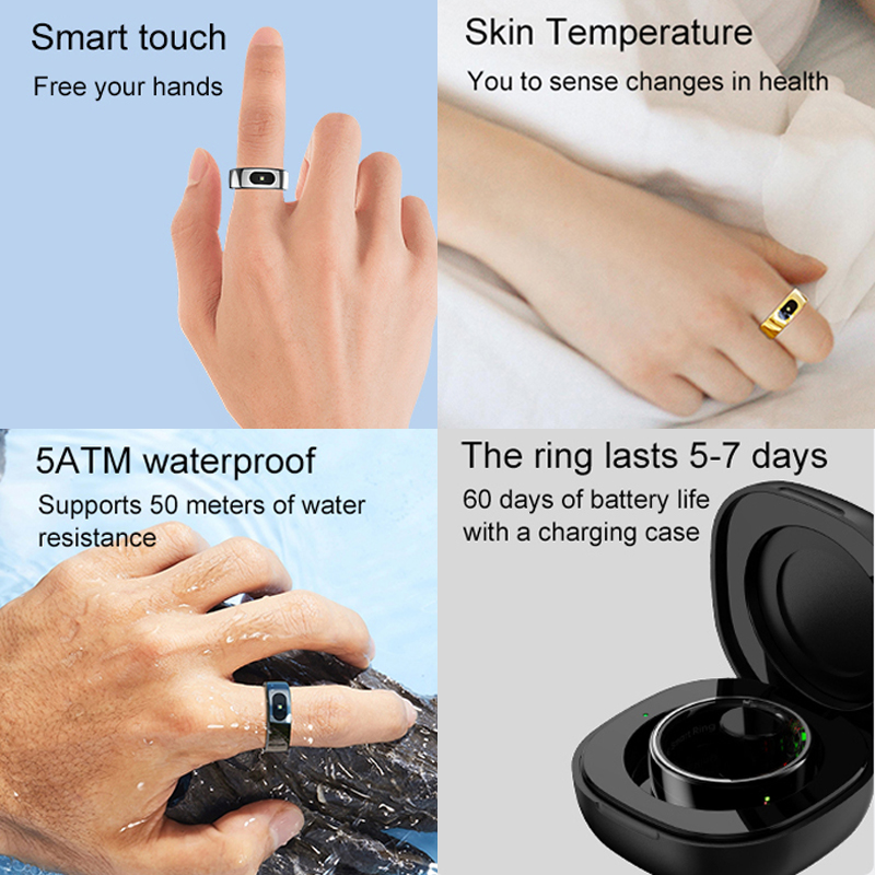 Smart Ring Men Women with Char - Temperature Ring Skin review and price