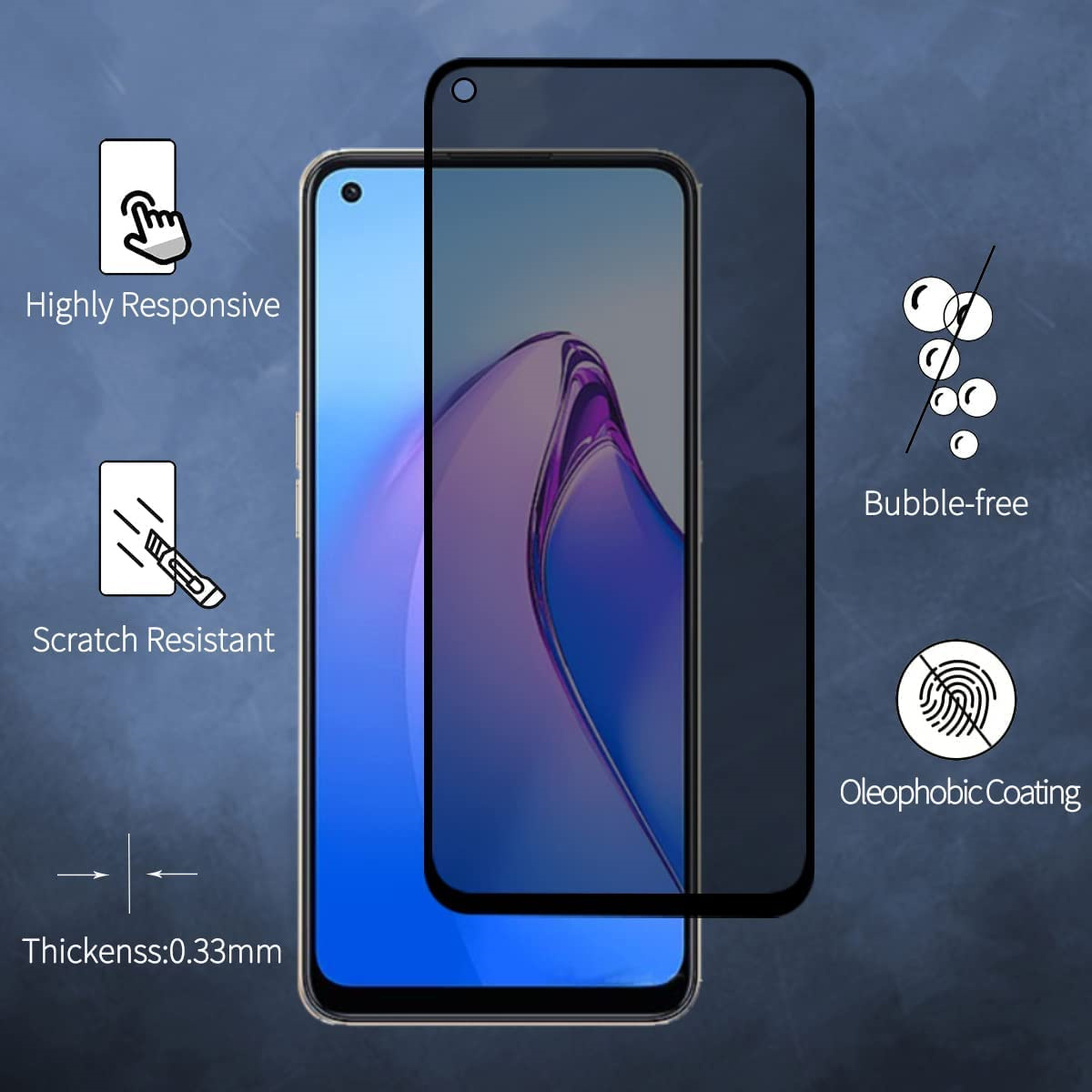 Anti Spy Screen Protector For  - Oppo A78 review and price