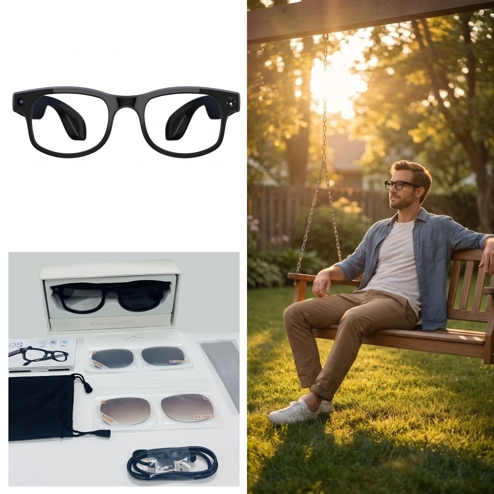 2 in 1 AI Smart Glasses HD Pho - Smart Glasses Lens review and price