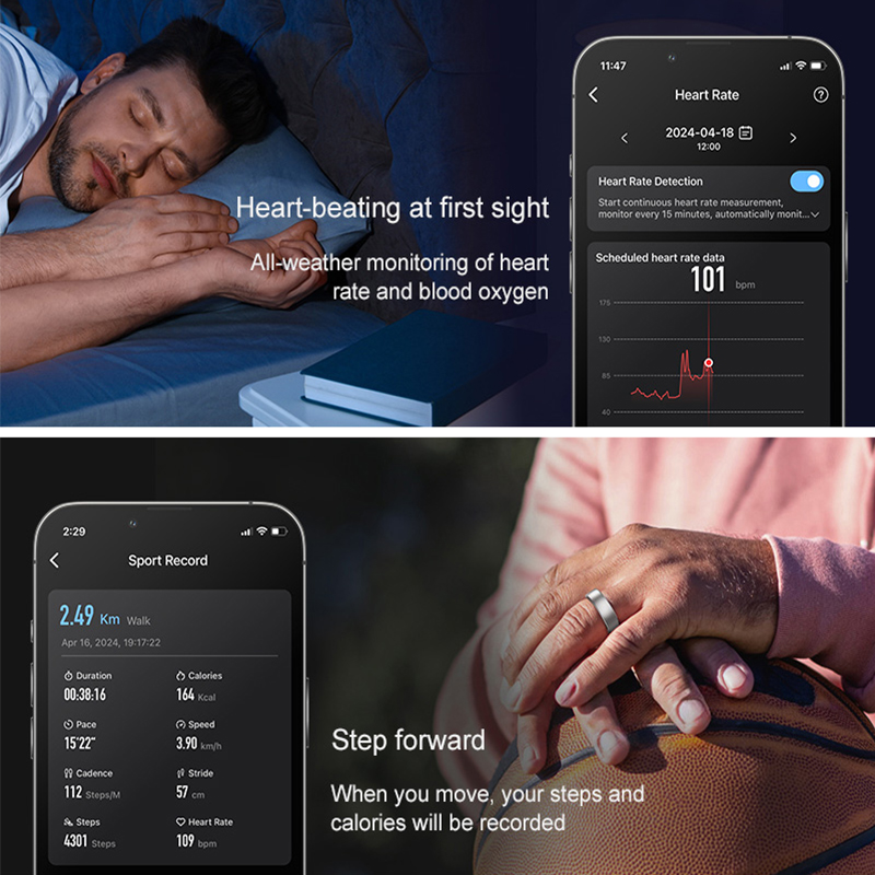 R10 Charging Case Smart Ring M - Temperature Ring Skin review and price
